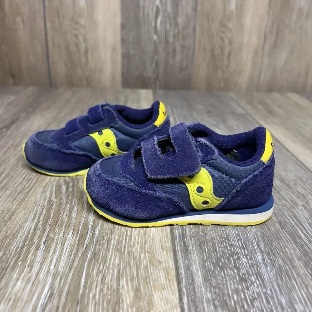 Saucony Jazz Low Pro SL264801 Blue Yellow Youth Infant US Size 5.5 Sneaker Shoes